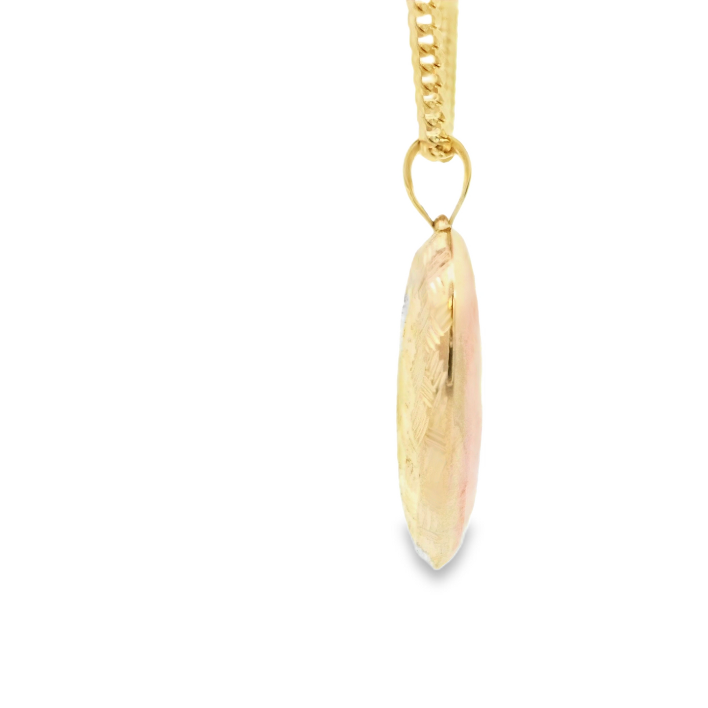 14K  PENDENT  2.7G HEART PUFF HEART  DCUT POLISHED