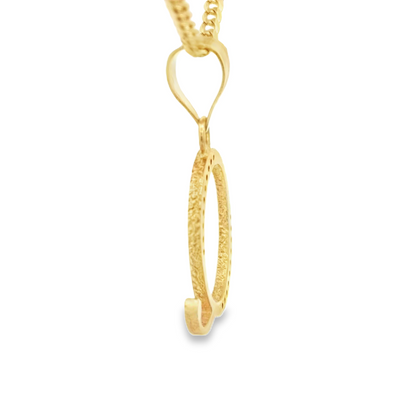 PENDANT 14K CZ LETTER Q