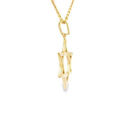 PENDANT 14K STAR STAR OF DAVID POLISHED