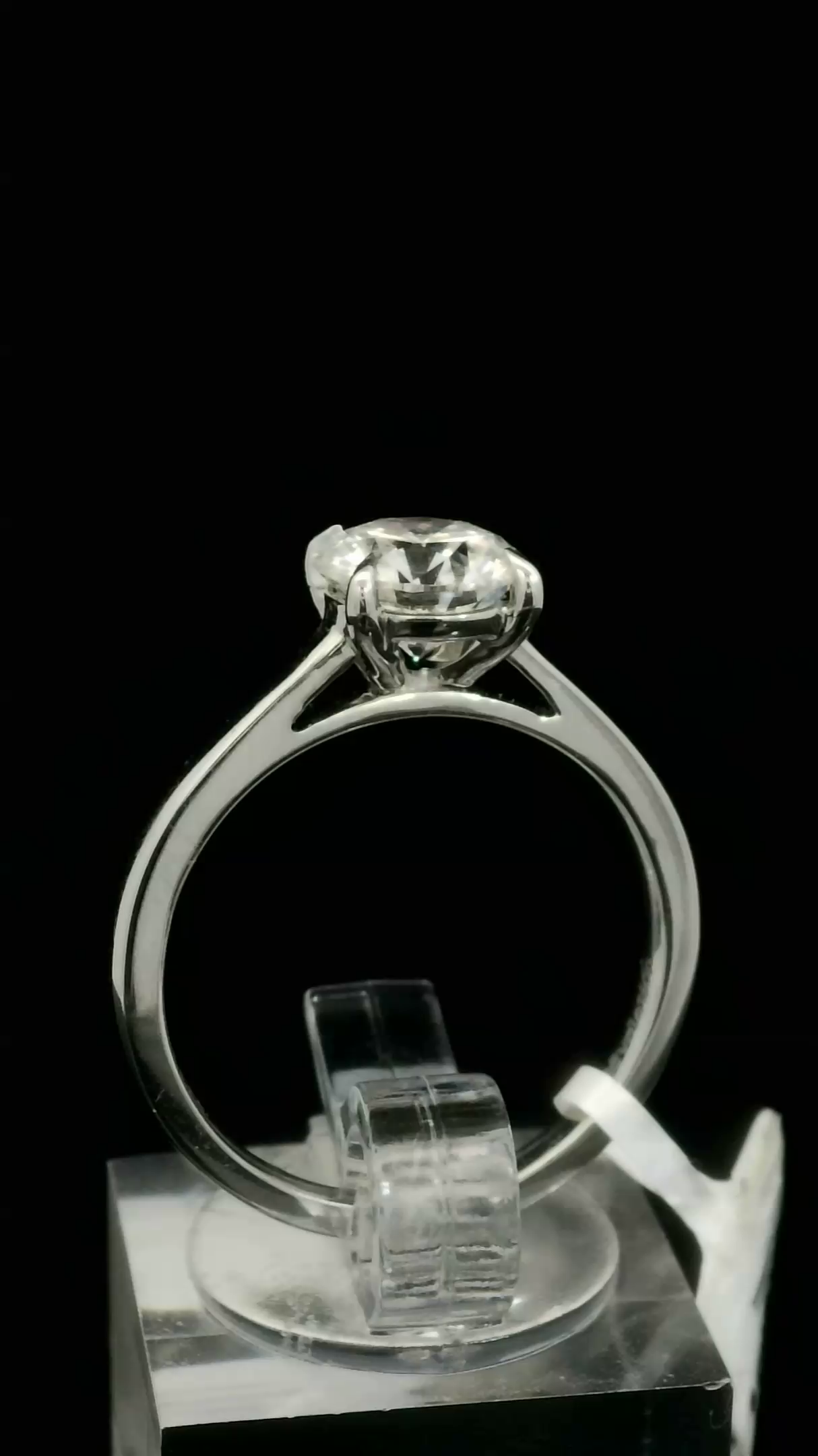 LABGROWN       14K WHITE ENGAGEMENT SOLITARY #7  D