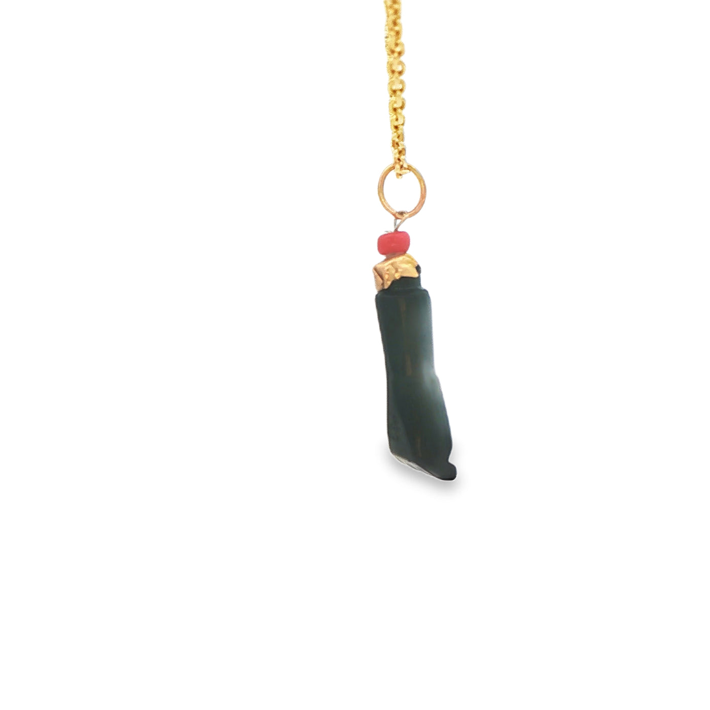 14K Azabache Hand Coral Red 16mm