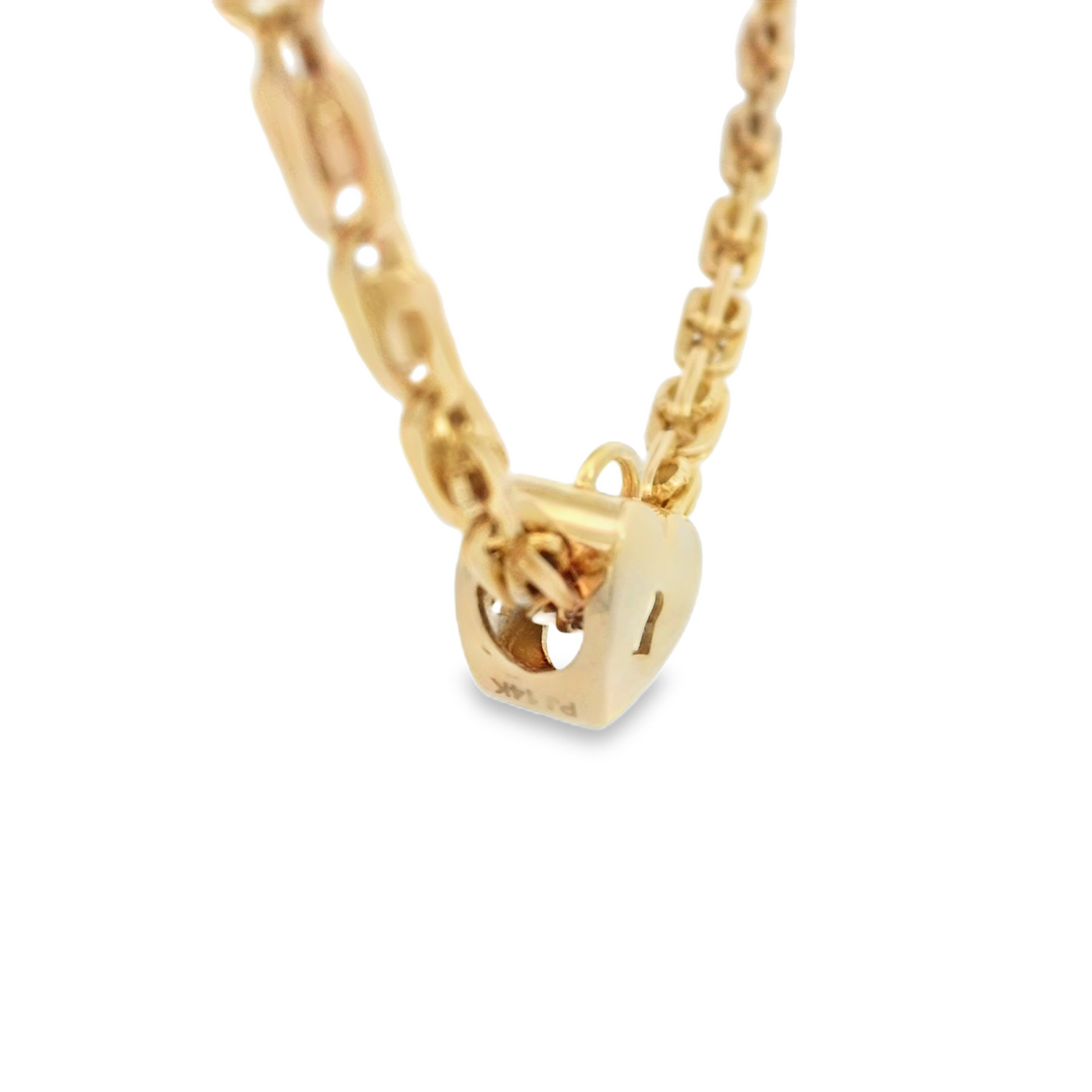 PENDANT 14K HEART SLIDER POLISHED