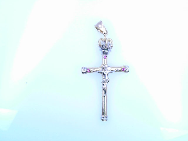 14KP 6.7G JESUS CZ CROWN RED 2TONE