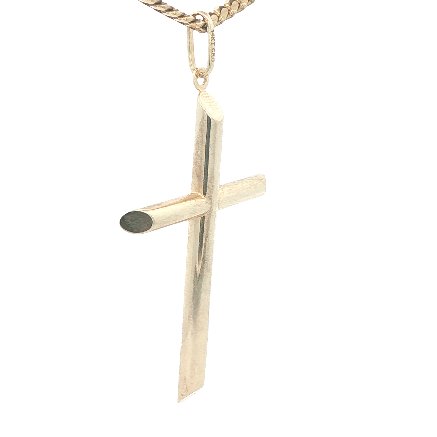 PENDANT 14KP 2.5G CROSS CROSS POLISHED