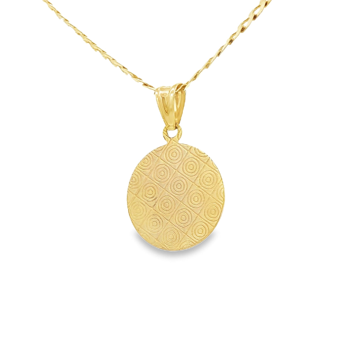 PENDANT 14KP 1.9G ANGEL GUARDIAN ANGEL ROUND