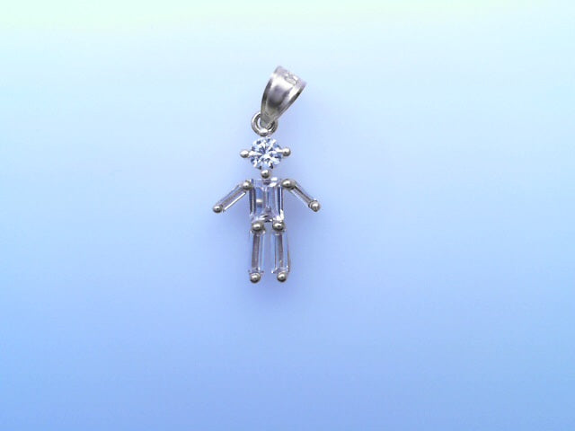 PENDANT 14K 1.2G BOY CZ BAGUETTE STYLE BOY