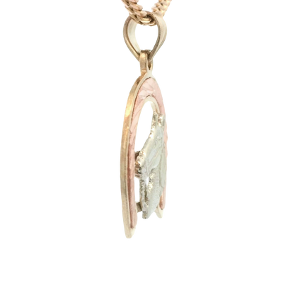 PENDANT 10K 2.2G HORSE 3TONE