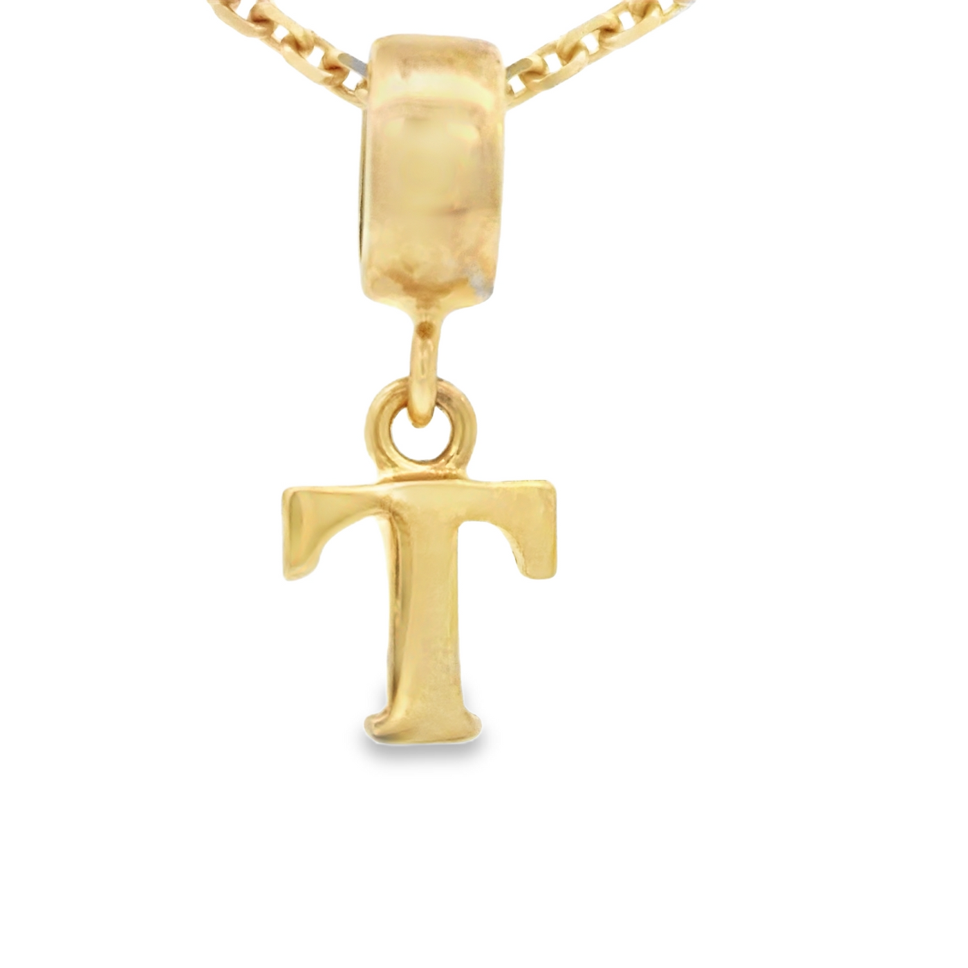 PENDANT 14K T Letter BailRing