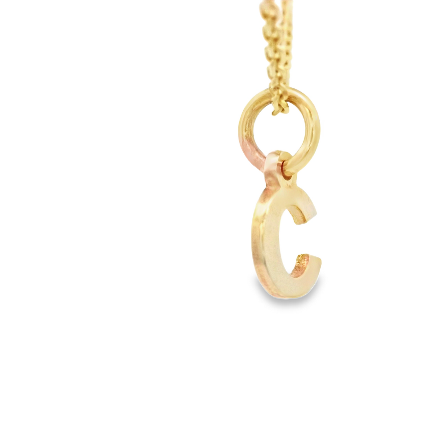 PENDANT 14K LETTER C TINY
