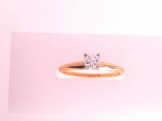 RING 14K 1.9g #6.5       SOLITARY DIAMOND 0.24ct