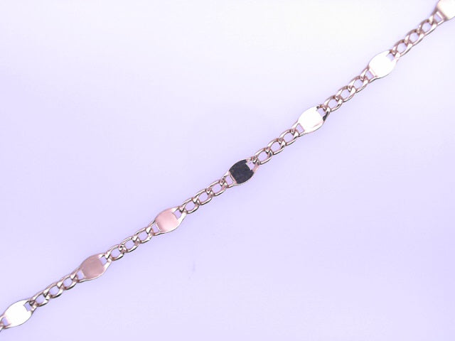 14 KARAT CUBAN ITALIAN CURB BRACELET LENGTH 10 WEI
