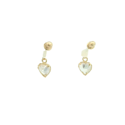 EARRINGS 14K 0.8G
CZ DANGLE HEART