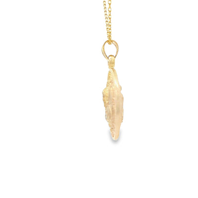 PENDANT 14K 2.0G DOUBLE SIDED JESUS FACE GUADALUPE
