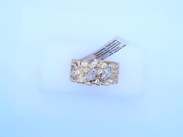 14 KARAT NUGGET RING SIZE 9 WEIGHT: 9 : 8.6MM NATU
