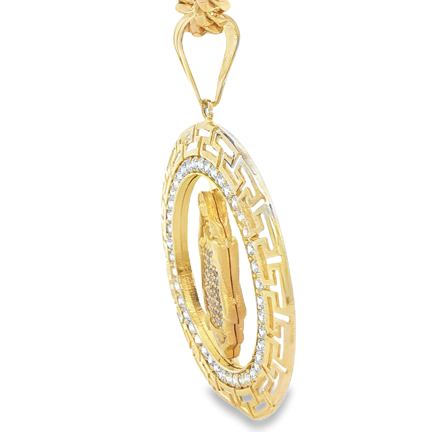 PENDANT 14 KARAT  WEIGHT: 10.7G
SIZE/ OTHER: CZ G