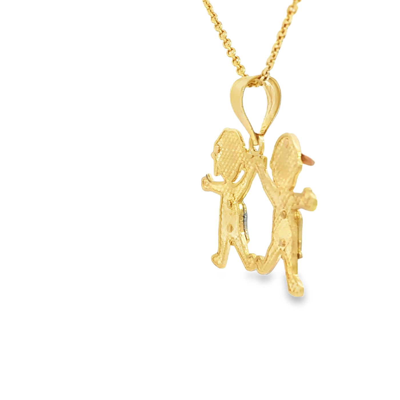 PENDANT 14K 2.6G BOY N GIRL BOY GIRL 3TONE