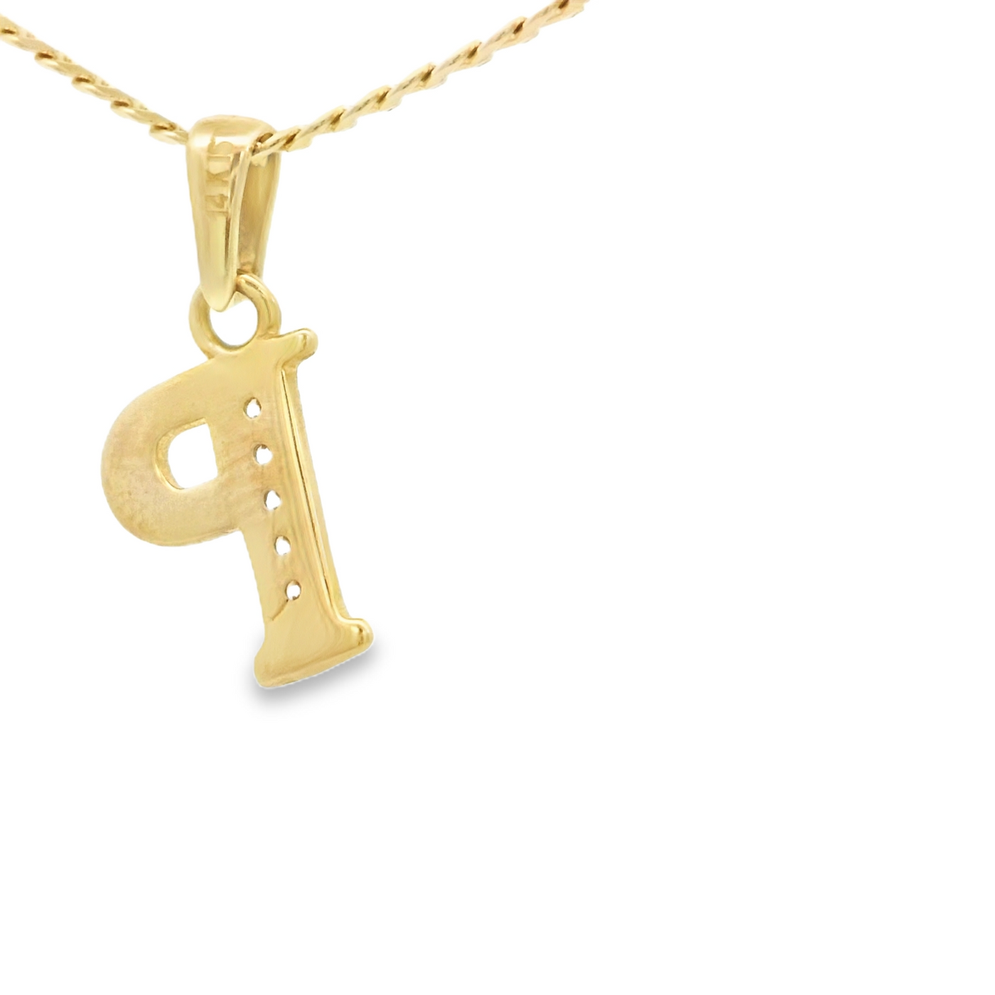 PENDANT 14K LTR P CZ LETTER P
