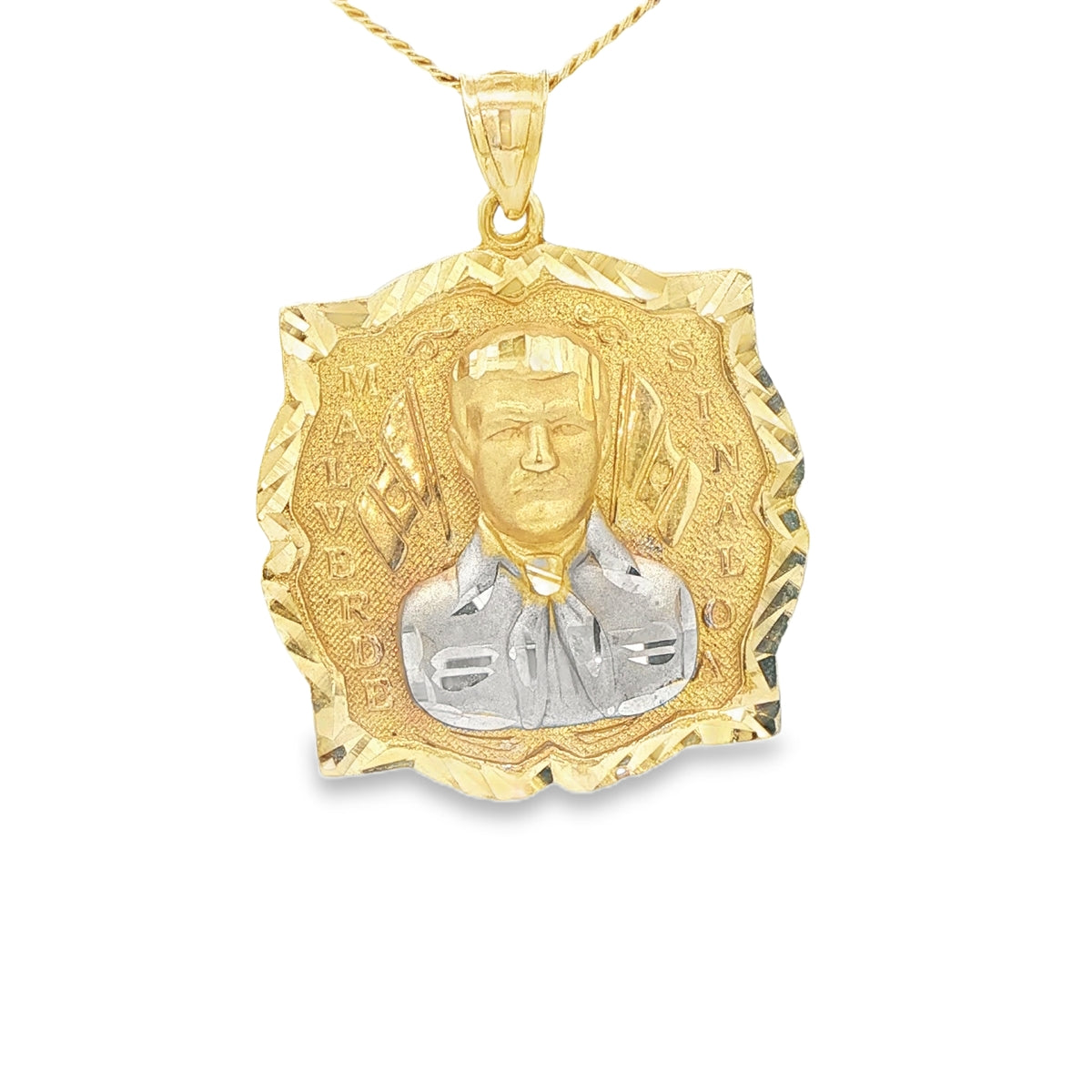 PENDANT 14KP 10.7G MALVERDE DC SATIN FINISH VALVER