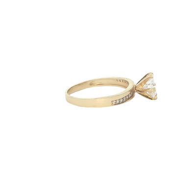 14 KARAT RING SIZE 6.75 WEIGHT: 2.4G : 2.8MM CZ SO