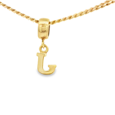 PENDANT 14K J Letter BailRing