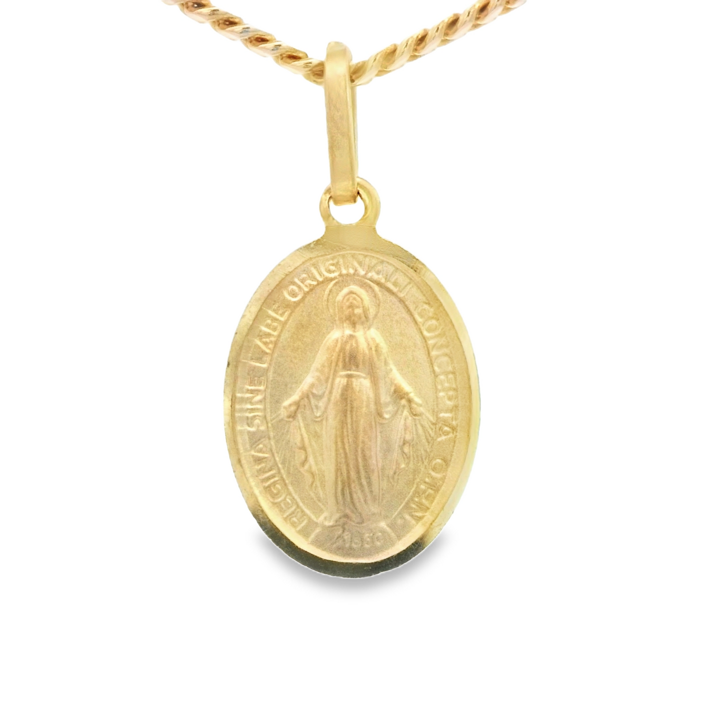14K PENDANT  1.7G SAINT MILAGROSA VIRGEN MARI OVAL