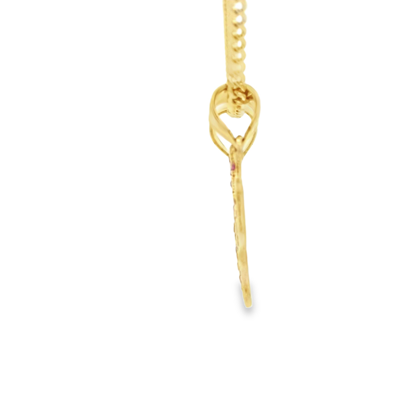PENDANT 14KP 2.0G BUTTERFLY CZ RED BREAKAWAY 2