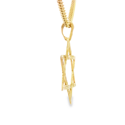PENDANT 14KP STAR OF DAVID DC