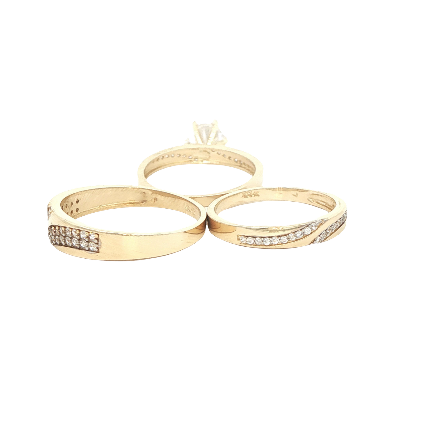 14 KARAT RING SIZE 9.5 WEIGHT: 3.1G : 4.6MM CZ HAL