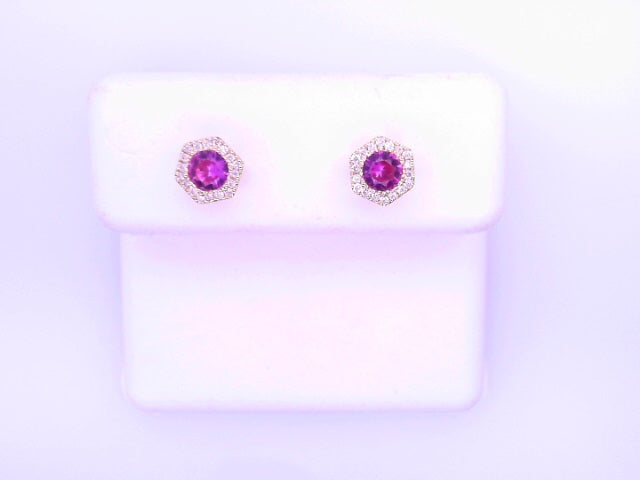 14 KARAT STUD EARRINGS WEIGHT: 1.4G :  D 0.10CT PI