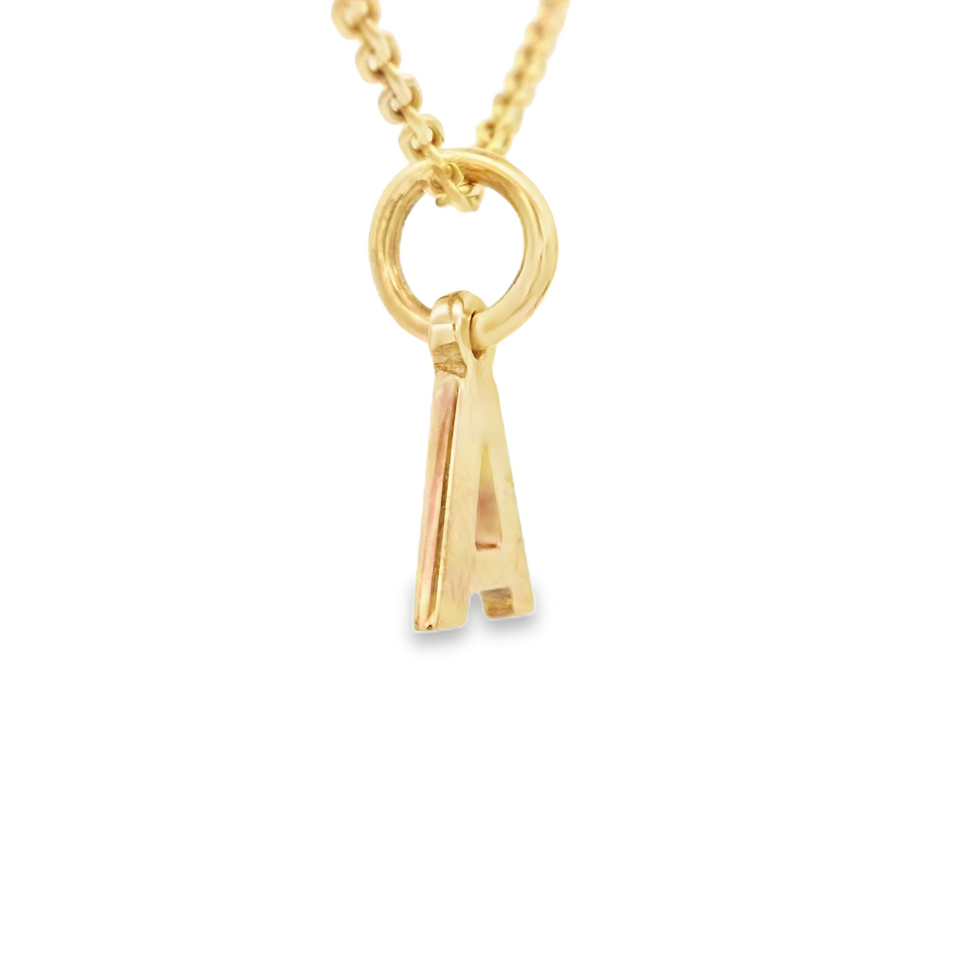 PENDANT 14K LETTER LTR A TINY