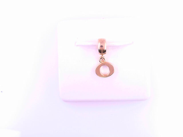 PENDANT 14K O Letter TINY 0.9g BailRing