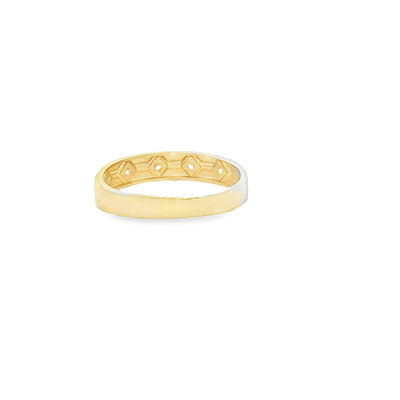 KARAT RING SIZE 7.5 WEIGHT: 1.5G : 3.4MM CZ 5 DOT