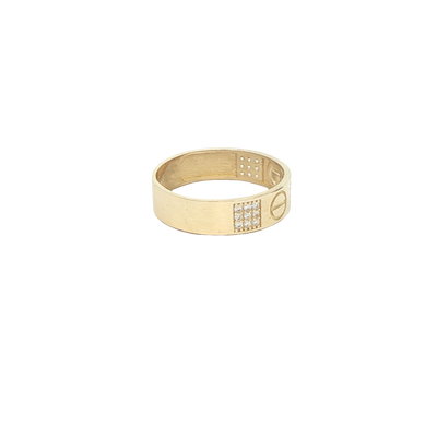 14 KARAT RING SIZE 7.5 WEIGHT: 2.2G : 4.7MM CZ SCR