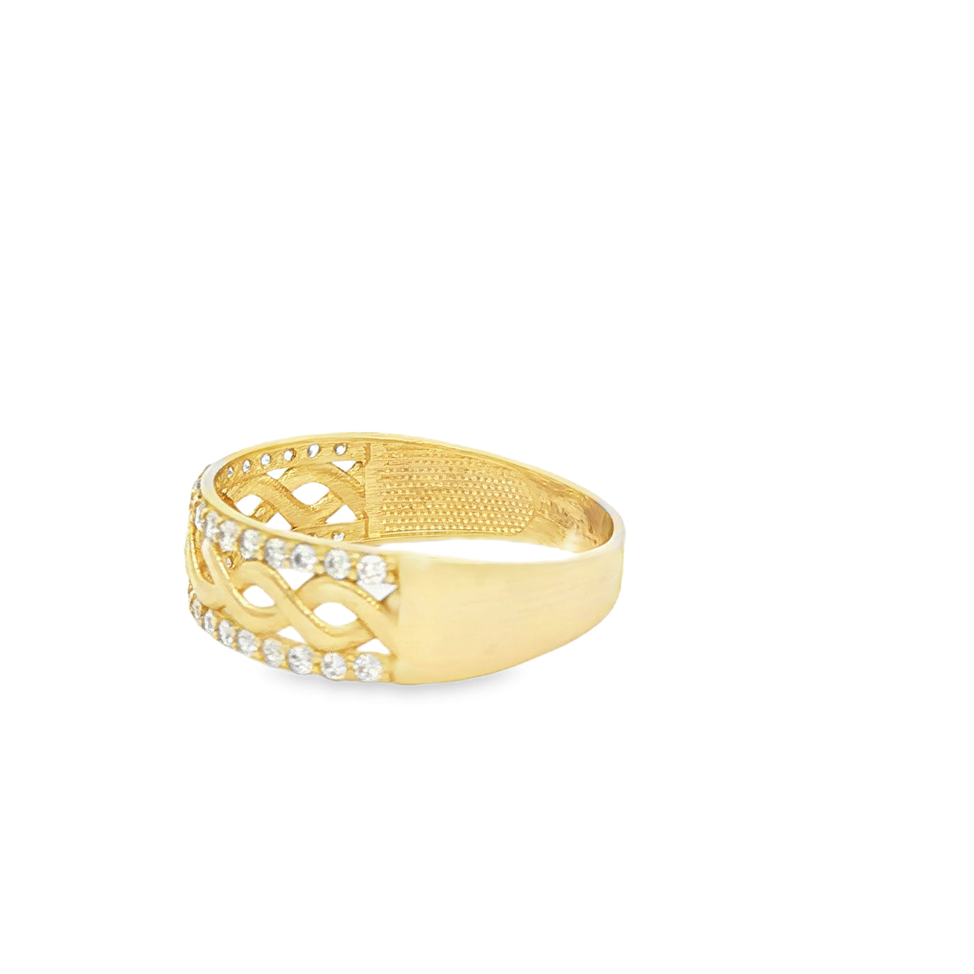 14 KARAT RING SIZE 7.75 WEIGHT: 1.9G : 5.9MM CZ MO