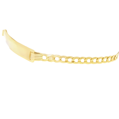 14K Cuban Italian Curb ID Bracelet