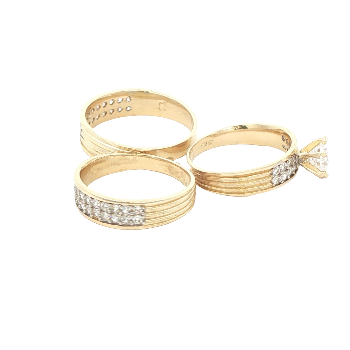 14 KARAT RING SIZE 10 WEIGHT: 3.9G : 5.7MM CZ 2 RO