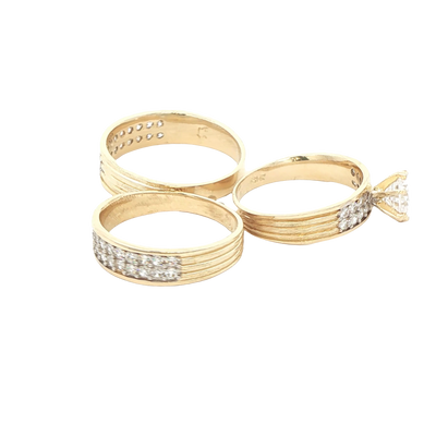 14 KARAT RING SIZE 10 WEIGHT: 3.9G : 5.7MM CZ 2 RO