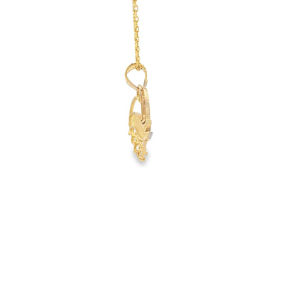 PENDANT 14K Grandma #1 CzHeart 2TONE