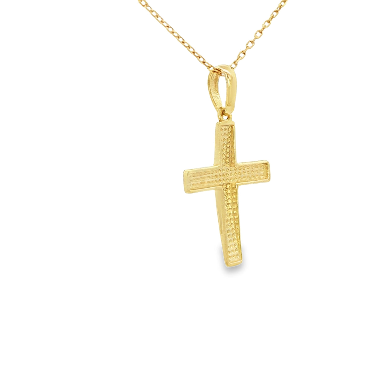14 KARAT CHARM CROSS DOMED