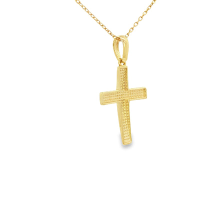 14 KARAT CHARM CROSS DOMED