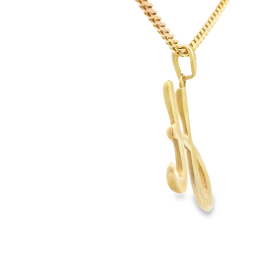 PENDANT 14K 2.4G LETTER H  SCRIPT POLISHED