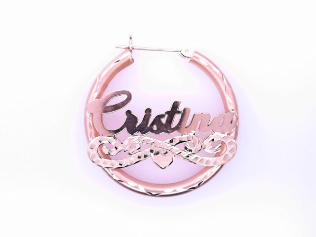 14 KARAT SMALL HOOP EARRINGS WEIGHT: 4G : NAME PLA