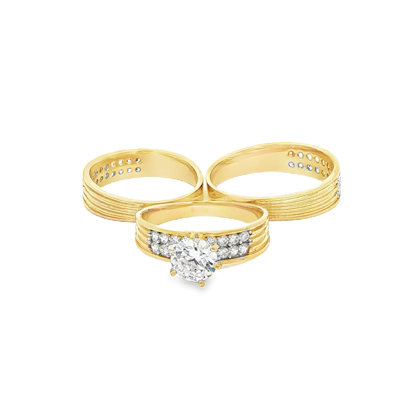 14 KARAT RING SIZE 10 WEIGHT: 3.6G : 5.7MM CZ 2 RO