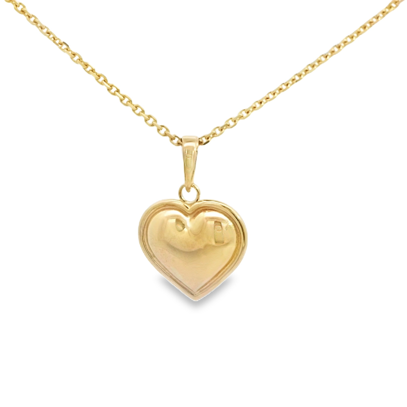 PENDANT 14K HEART HEART POLISHED