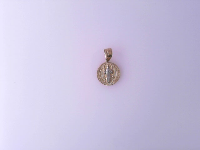 14K PENDENT  0.7G SAINT SAINT BENEDICT ROUND