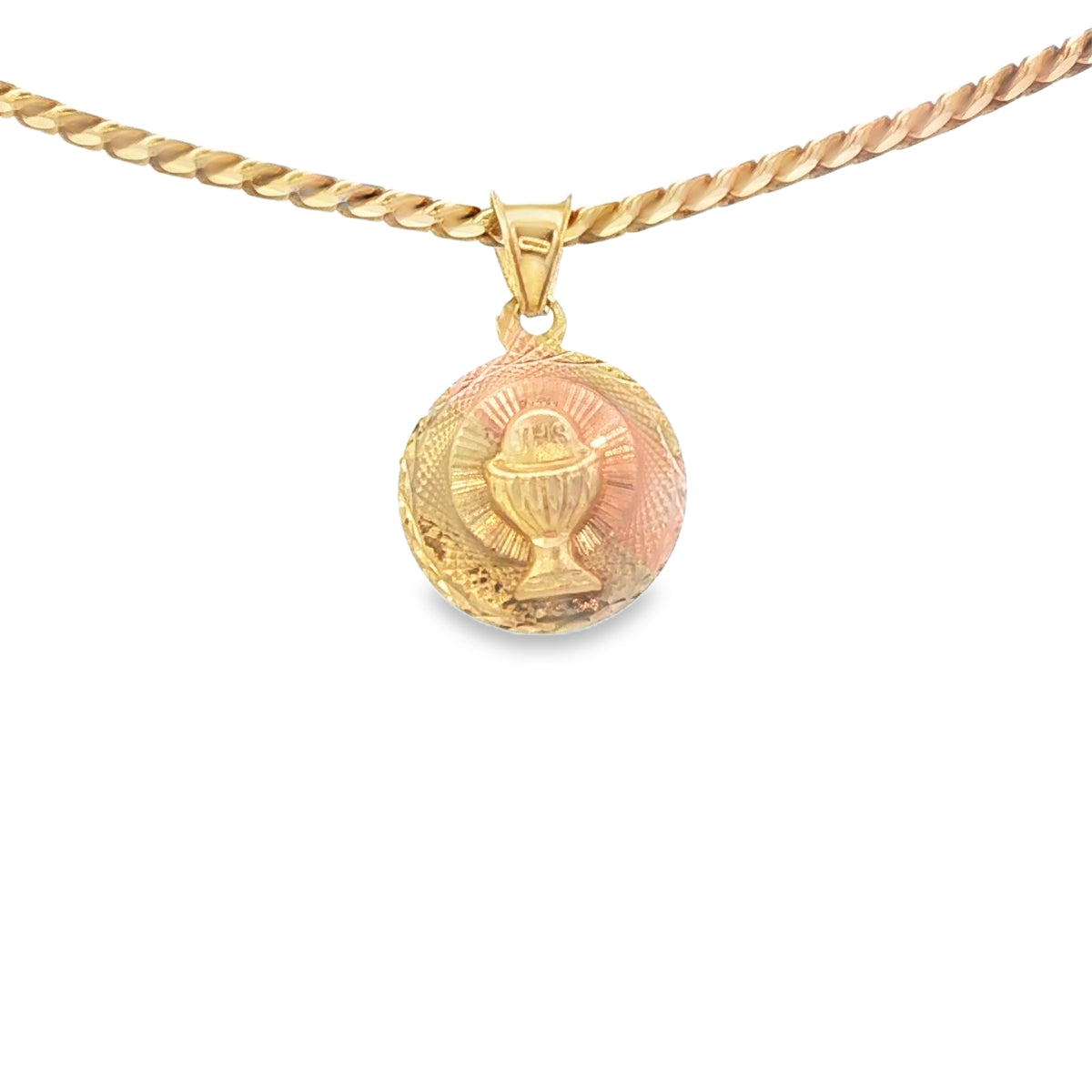 14KP PENDANT 2TONE COMMUNION CHALIS