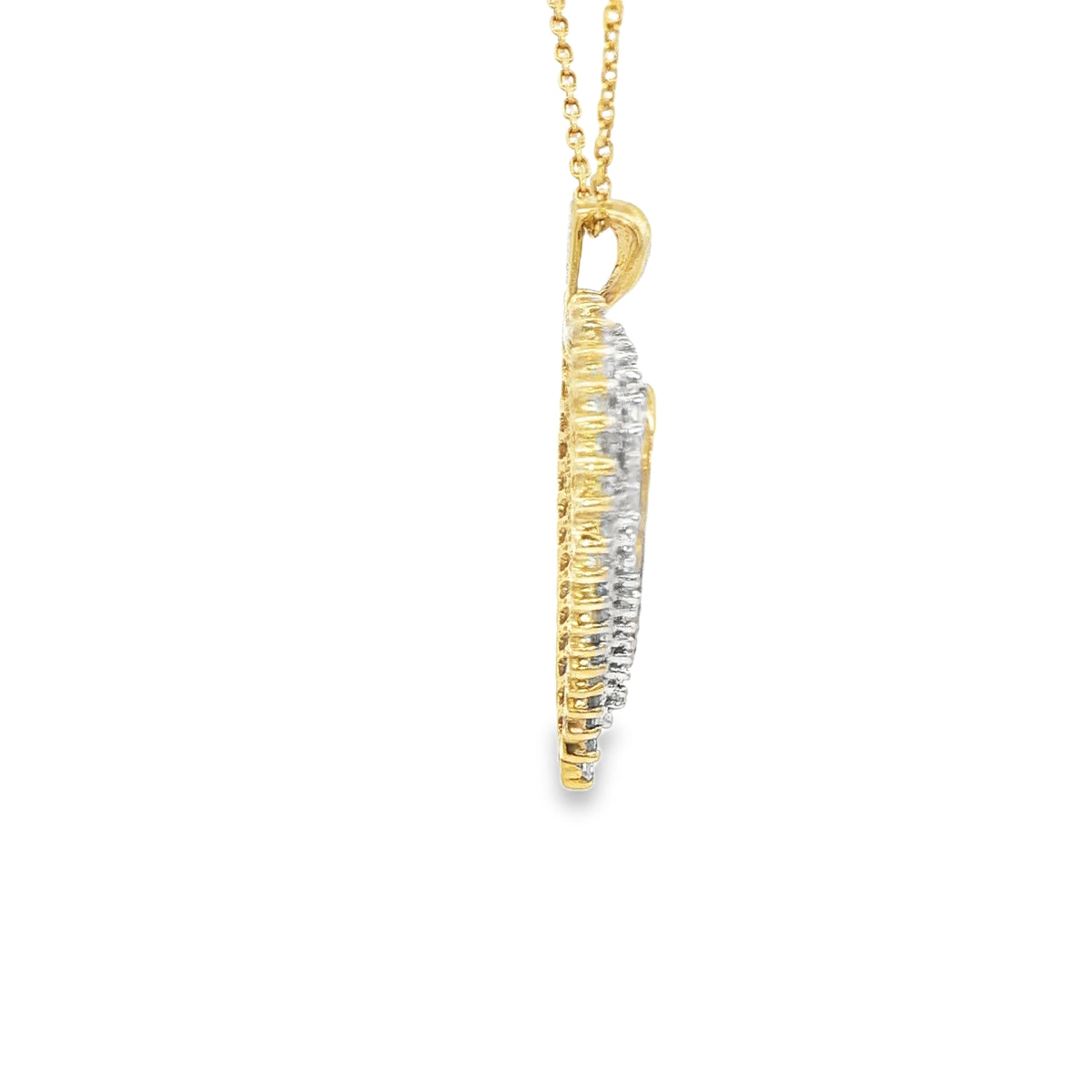 10 KARAT PENDANT NATURAL DIAMONDS HEART