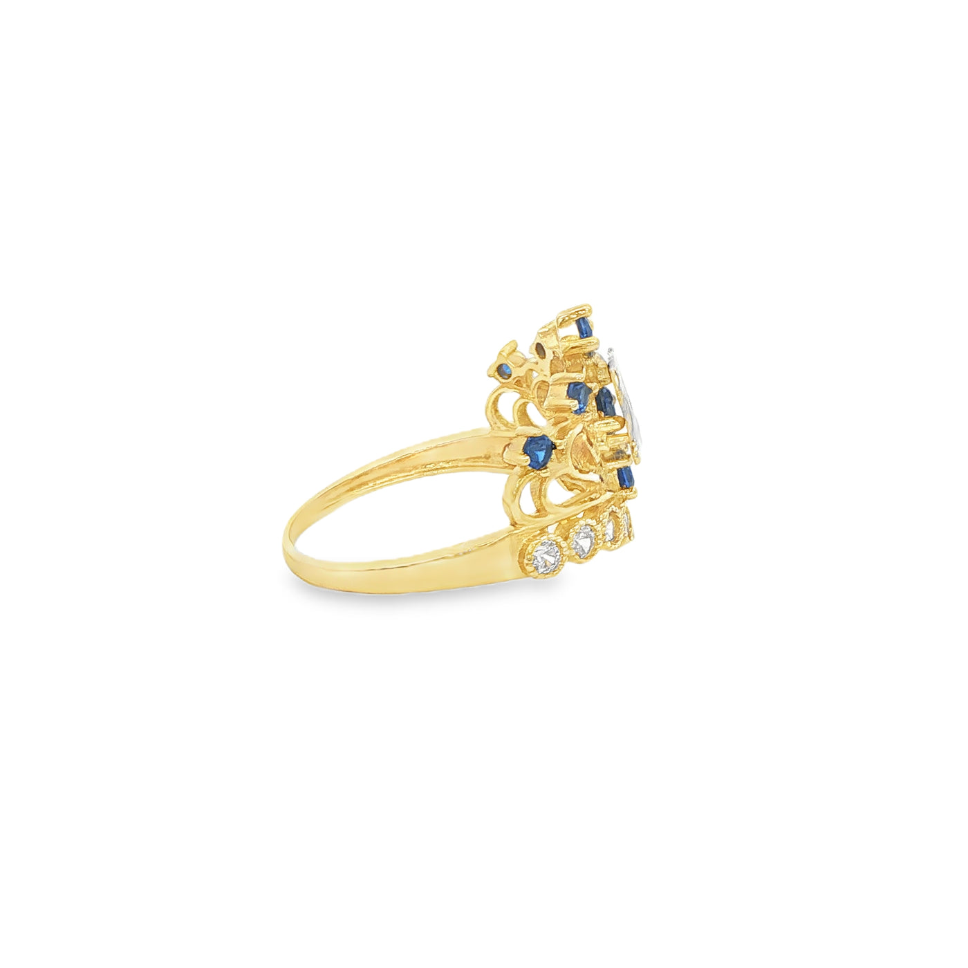 14 KARAT RING SIZE 7 WEIGHT: 3.1G : CZ QUINCE 15 C