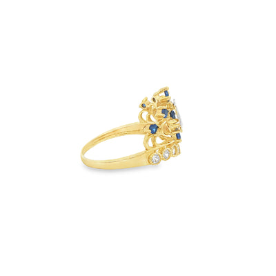 14 KARAT RING SIZE 7 WEIGHT: 3.1G : CZ QUINCE 15 C