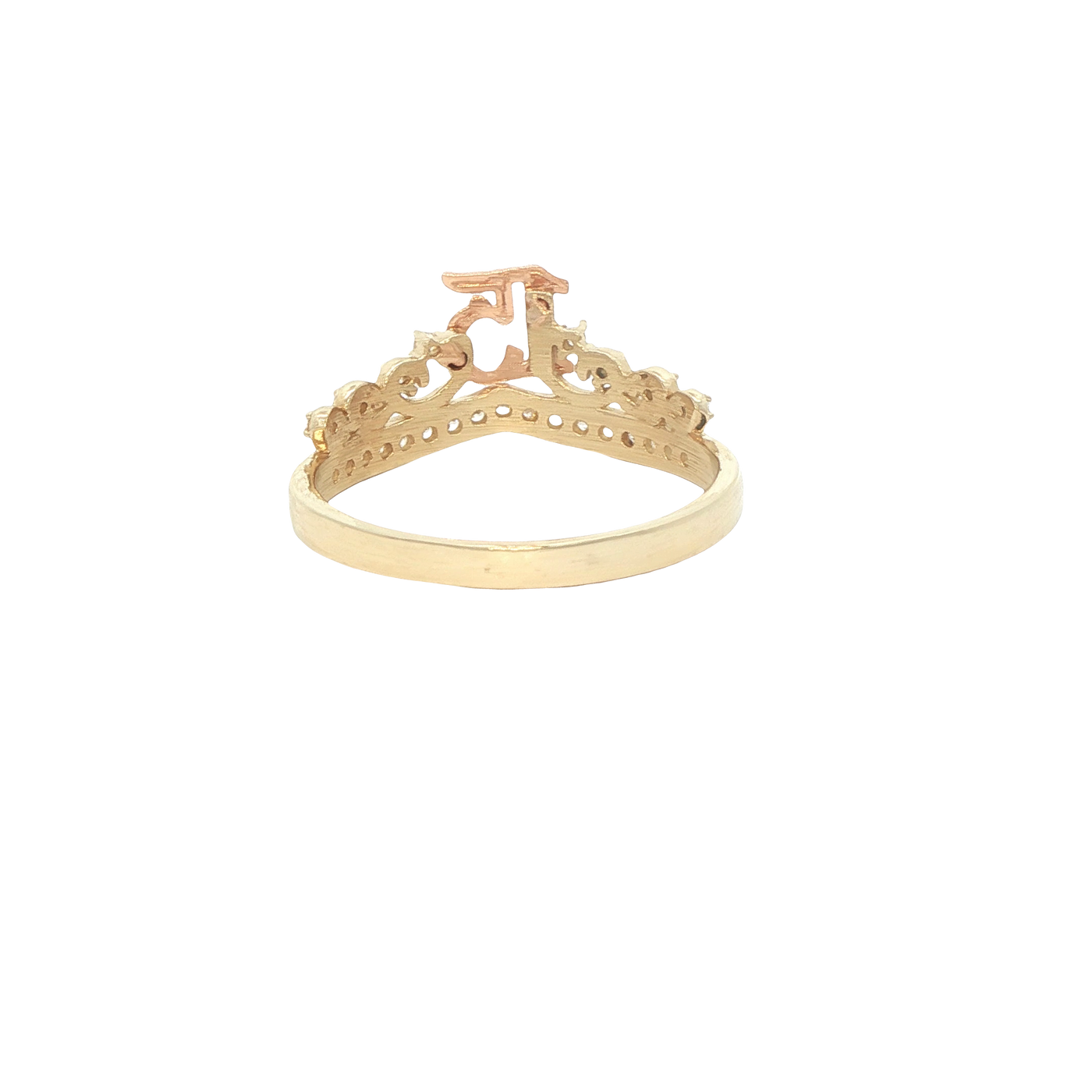 14 Karat Ring Size 8 Weight: 2.5g : cz quince rose